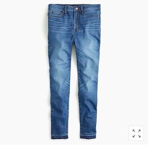 J.Crew high rise jeans with let down hem
